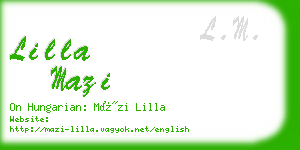 lilla mazi business card